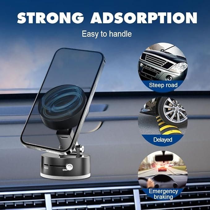 Magnetic Phone Holder Stand – Universal Suction Car Dashboard & Windshield Mount for Phones Vallinex Ventures