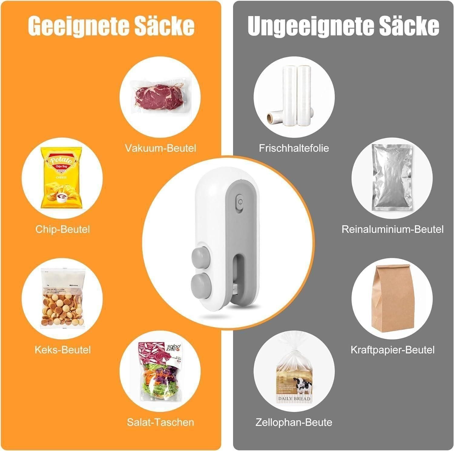 2-in-1 USB Bag Sealer with Cutter – Rechargeable Magnetic Heat Sealing Tool for Food Storage Vallinex Ventures