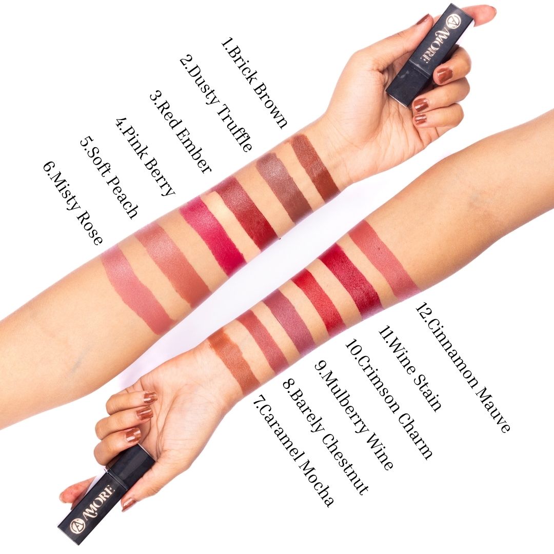 Amore Hydra Cream Lipstick – Long Lasting, Smudge-Proof & Hydrating Lip Color Vallinex Ventures