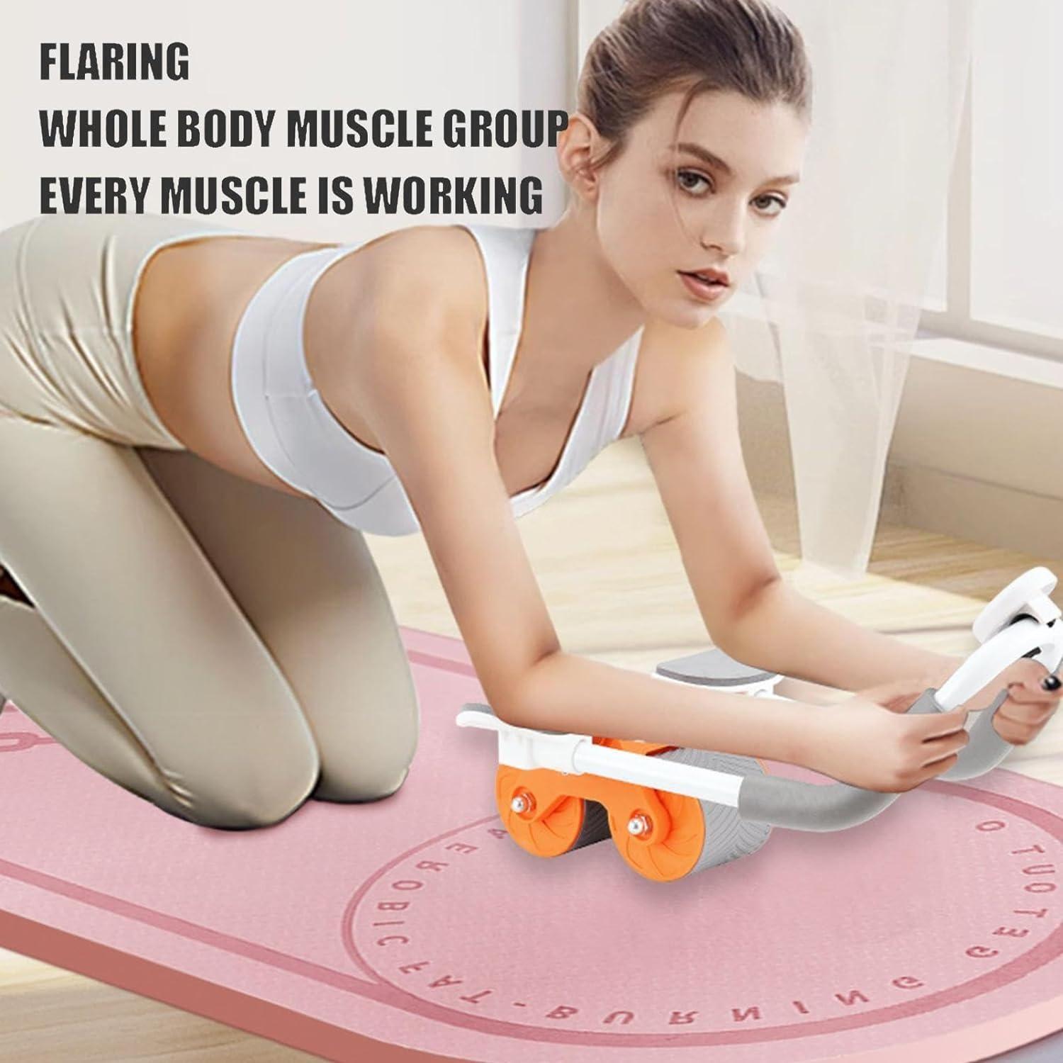 Abdominal Exercise Roller – Dual-Wheel Core Trainer with Foam Grip for Home Fitness Workout Vallinex Ventures