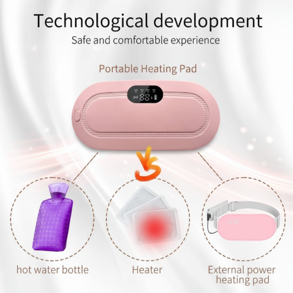 Cordless Heating Pad – Rechargeable Menstrual Pain Relief Belt with Adjustable Heat Vallinex Ventures