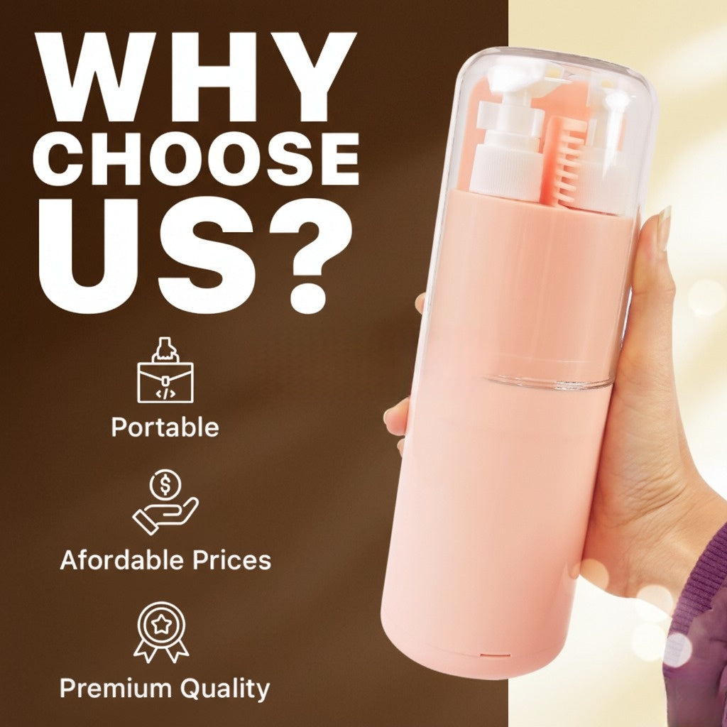 6-in-1 Travel Kit – Portable Toiletry Bottles & Accessories Set for Carry-On Luggage Vallinex Ventures