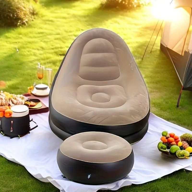 Inflatable Sofa Bed – 2-in-1 Portable Air Couch with Pump for Camping, Travel & Home Use Vallinex Ventures