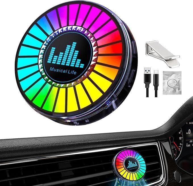 Car RGB Music Rhythm LED Light – Sound Activated Ambient Atmosphere Lamp with USB Vallinex Ventures