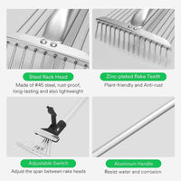Garden Leaf Collector Rake – Heavy Duty Grabber Tool for Outdoor Lawn & Yard Cleaning Vallinex Ventures