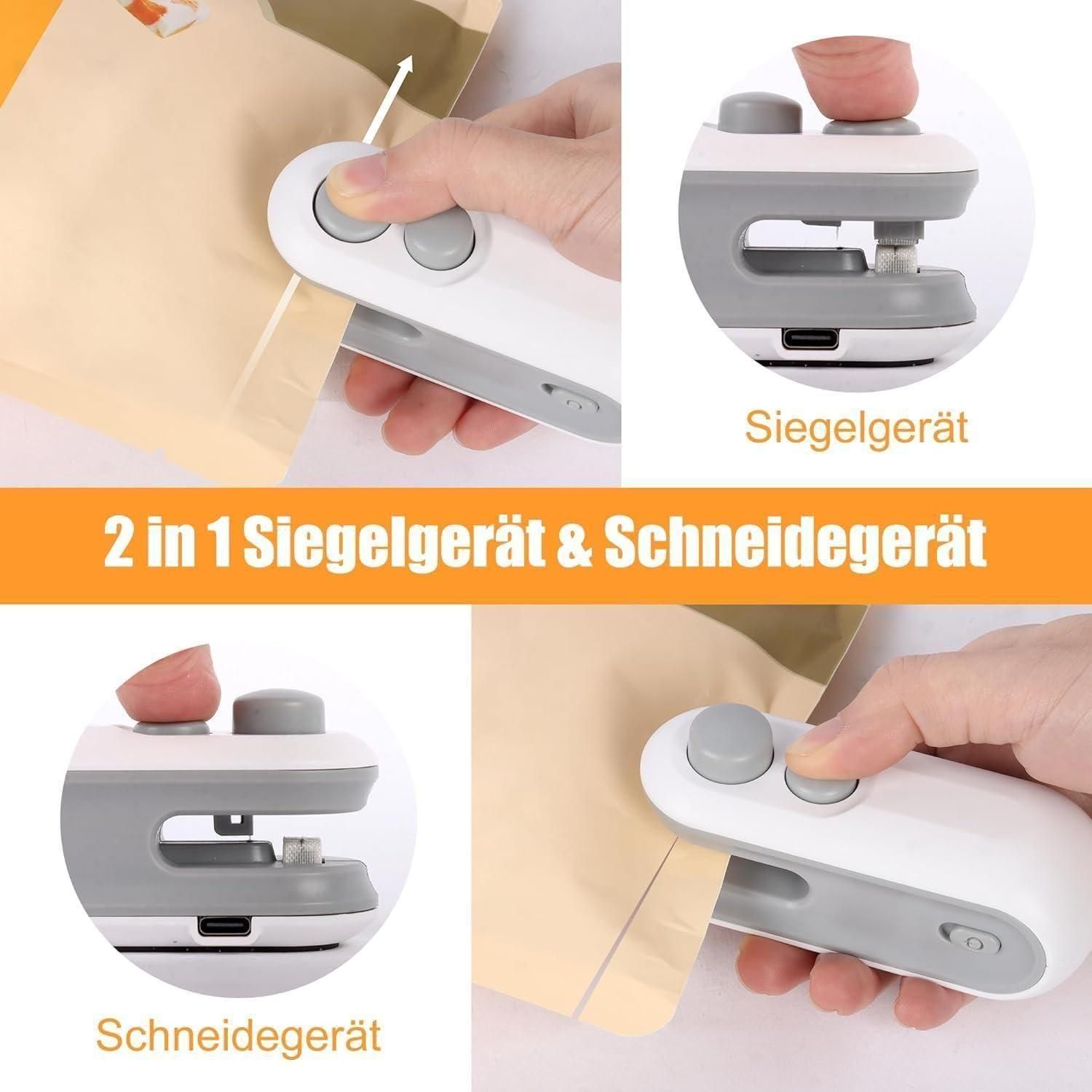 2-in-1 USB Bag Sealer with Cutter – Rechargeable Magnetic Heat Sealing Tool for Food Storage Vallinex Ventures