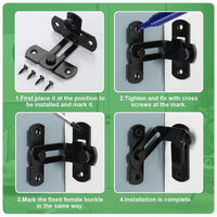 Stainless Steel Door Lock Latch – 90° Right Angle Safety Lock for Home, Office & Security Vallinex Ventures