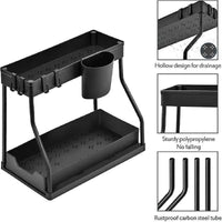 2 Tier L Shape Sliding Under Sink Organizer uk7wek-d0