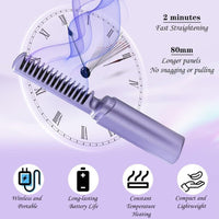 Meneflix Mini Hair Straightener – Cordless Rechargeable Hot Comb Styling Tool for Hair Vallinex Ventures