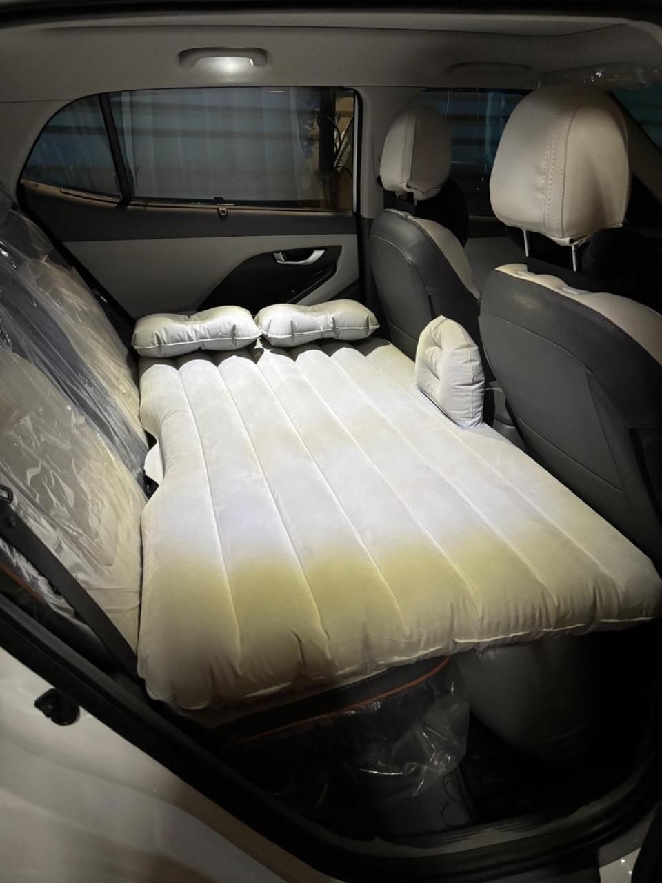 Inflatable Car Bed Mattress – Portable Sleeping Pad with 2 Air Pillows for Back Seat Travel Vallinex Ventures
