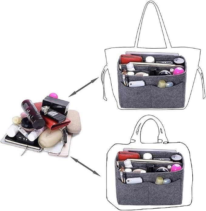 Felt Purse Organizer Insert – Multi-Pocket Bag Organizer for Handbags, Totes & Travel Bags Vallinex Ventures