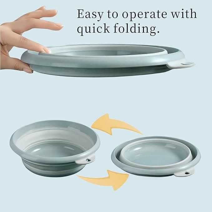 Collapsible Foldable Sink Tub – Multipurpose Wash Basin, Storage Bucket & Kitchen Organizer Vallinex Ventures