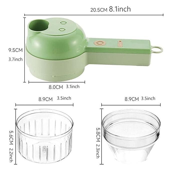 4-in-1 Electric Vegetable Cutter – Rechargeable Mini Food Processor, Slicer & Peeler Set Vallinex Ventures