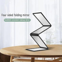 4-Way Foldable Mirror – Portable Multi-Angle Makeup & Styling Mirror for Travel & Home Use Vallinex Ventures