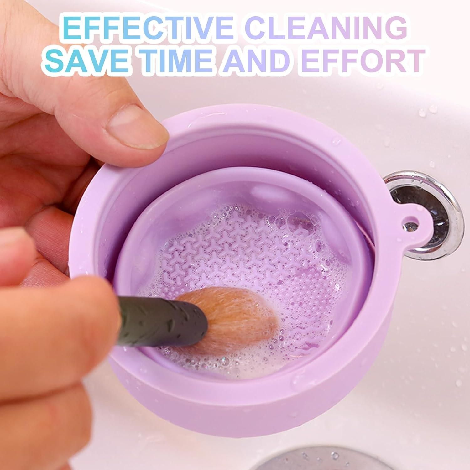 Makeup Brush Cleaning Cup – Silicone Deep Clean Scrubber Tool for Cosmetic Brushes Vallinex Ventures