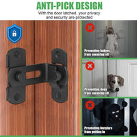Stainless Steel Door Lock Latch – 90° Right Angle Safety Lock for Home, Office & Security Vallinex Ventures