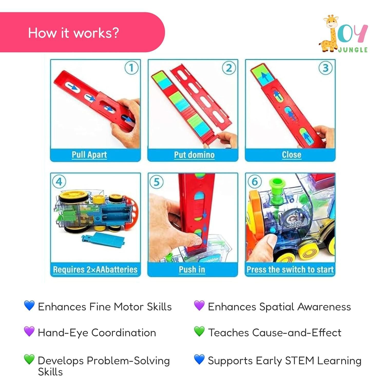 Electric Domino Train Set – Automatic BPA-Free Toy with Sounds for Kids Fun & Creativity Vallinex Ventures
