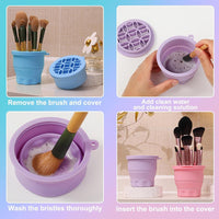 Makeup Brush Cleaning Cup – Silicone Deep Clean Scrubber Tool for Cosmetic Brushes Vallinex Ventures