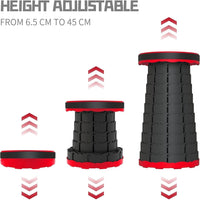 Folding Stool – Portable Telescopic Adjustable Seat for Travel, Camping & Outdoors Vallinex Ventures