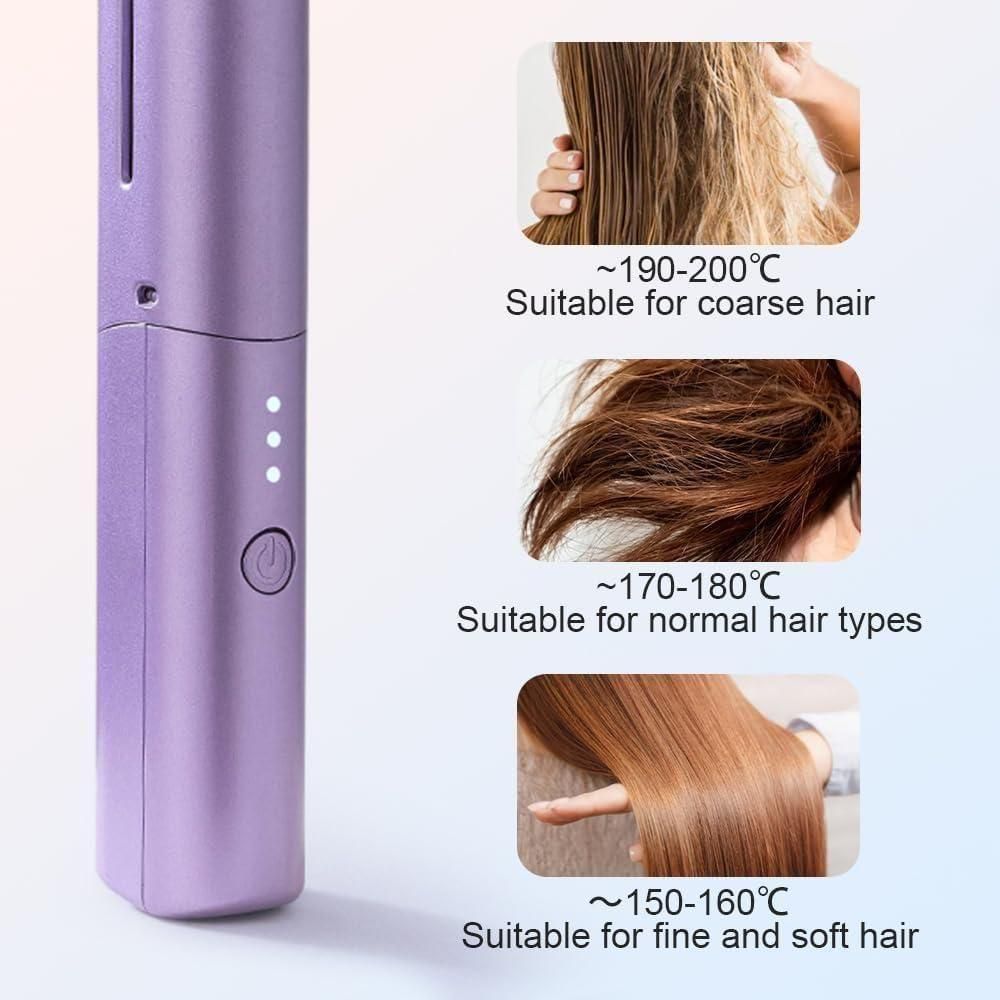 Meneflix Mini Hair Straightener – Cordless Rechargeable Hot Comb Styling Tool for Hair Vallinex Ventures