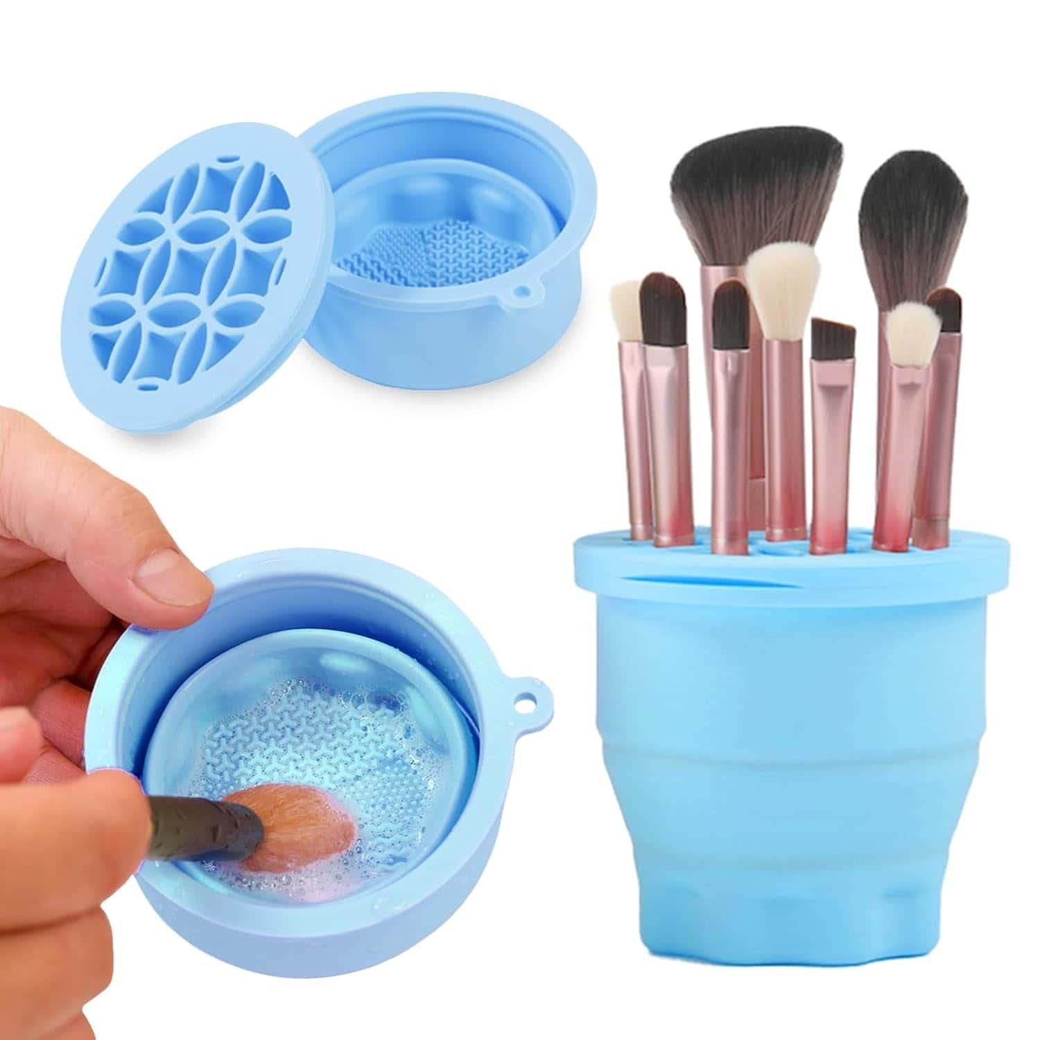 Makeup Brush Cleaning Cup – Silicone Deep Clean Scrubber Tool for Cosmetic Brushes Vallinex Ventures