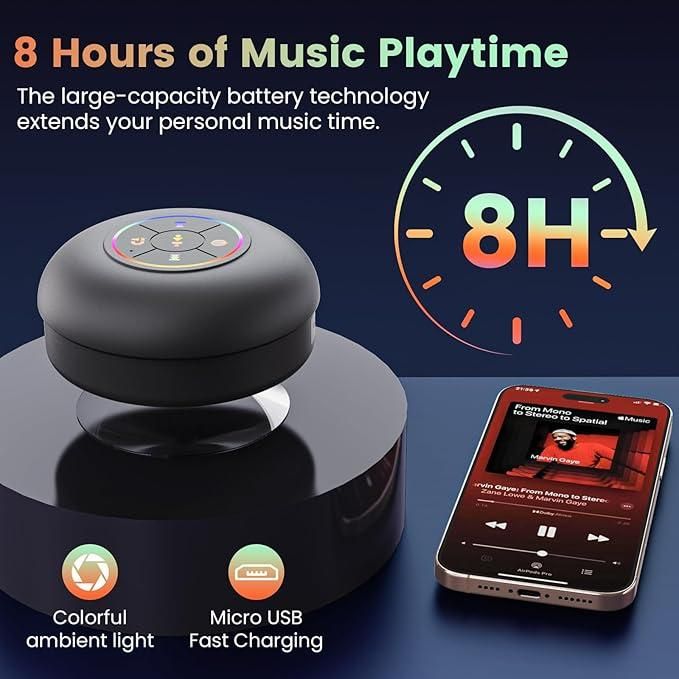 Waterproof Bluetooth Speaker – Portable Wireless Shower Speaker with Suction Cup for Travel Vallinex Ventures