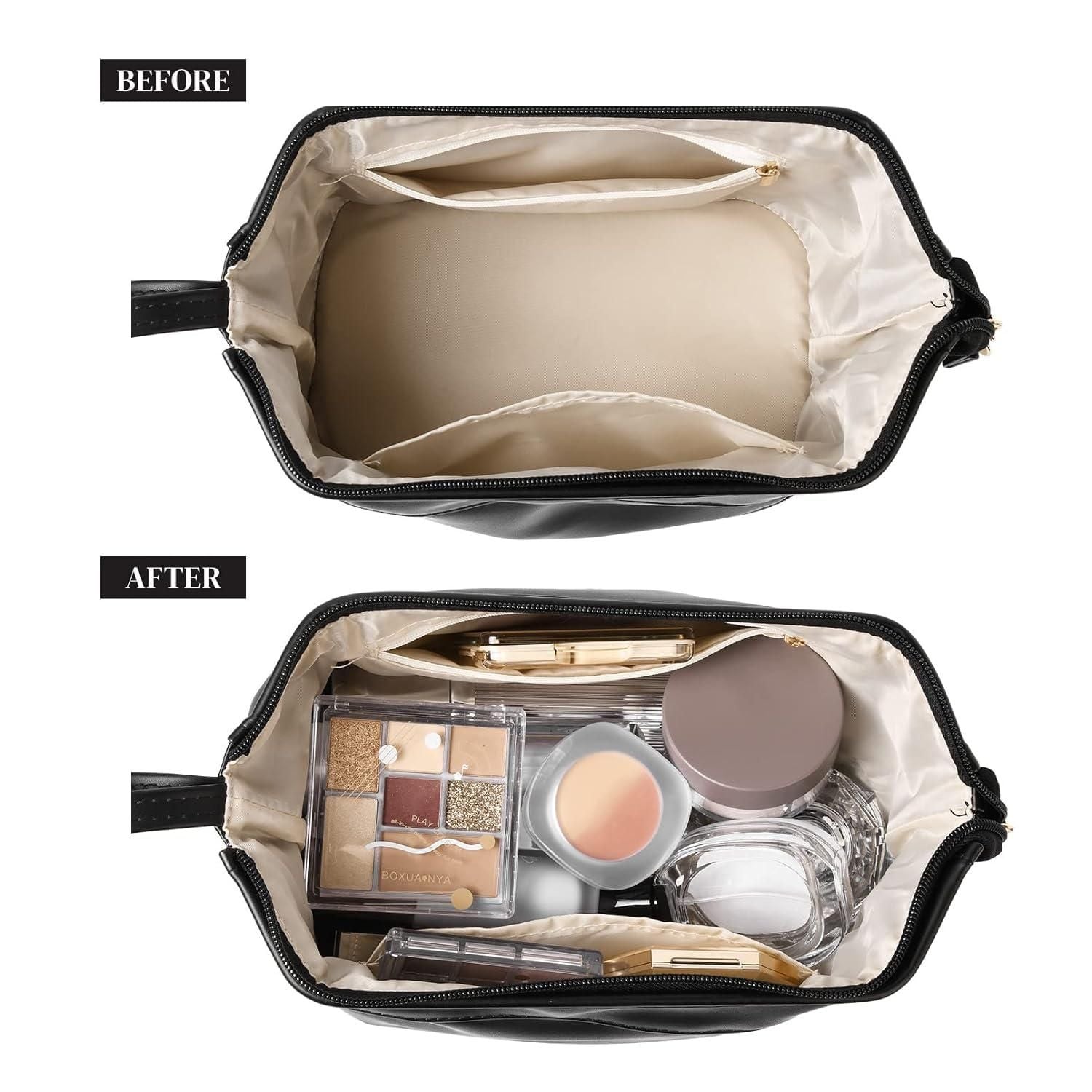 Large Makeup Bag – Travel Cosmetic Organizer Case with Compartments for Toiletries & Beauty Vallinex Ventures