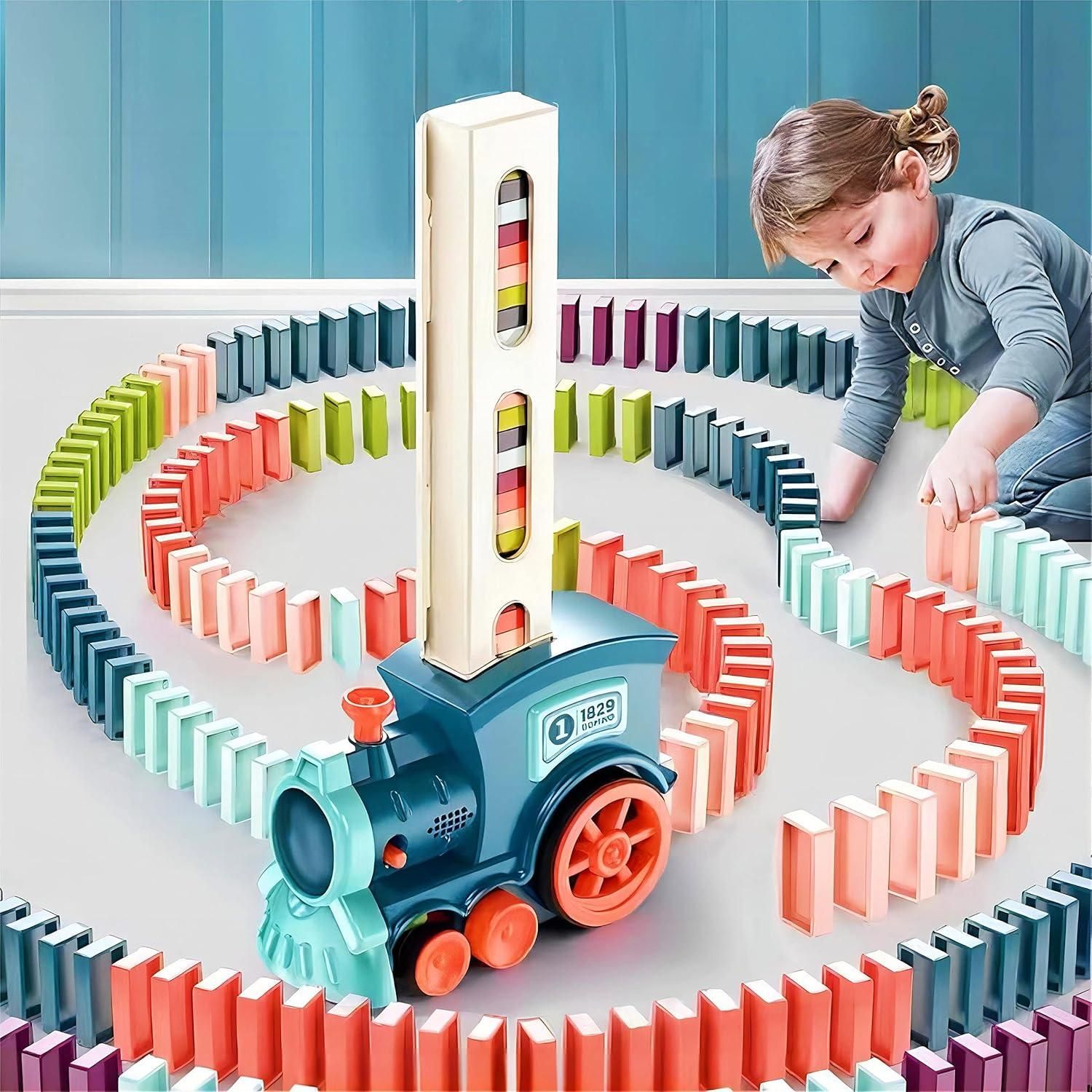 Electric Domino Train Set – Automatic BPA-Free Toy with Sounds for Kids Fun & Creativity Vallinex Ventures