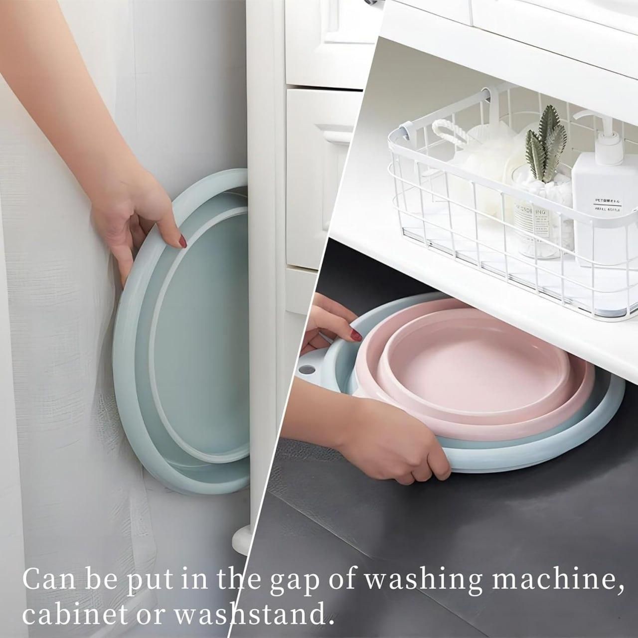 Collapsible Foldable Sink Tub – Multipurpose Wash Basin, Storage Bucket & Kitchen Organizer Vallinex Ventures