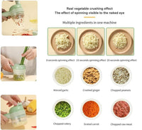 4-in-1 Electric Vegetable Cutter – Rechargeable Mini Food Processor, Slicer & Peeler Set Vallinex Ventures