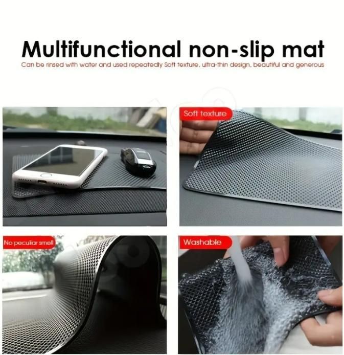 Silicone Car Dashboard Mat, Heat-Resistant Non-Slip Pad Washable Universal Anti-Skid Vallinex Ventures