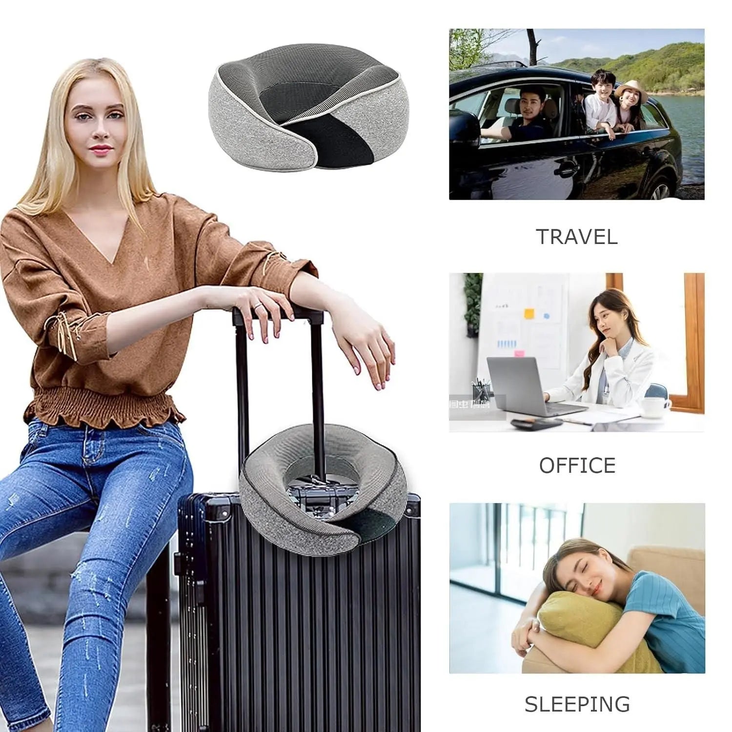 Wander Plus Travel Neck Pillow – Ergonomic Memory Foam Support for Comfortable Journeys Vallinex Ventures