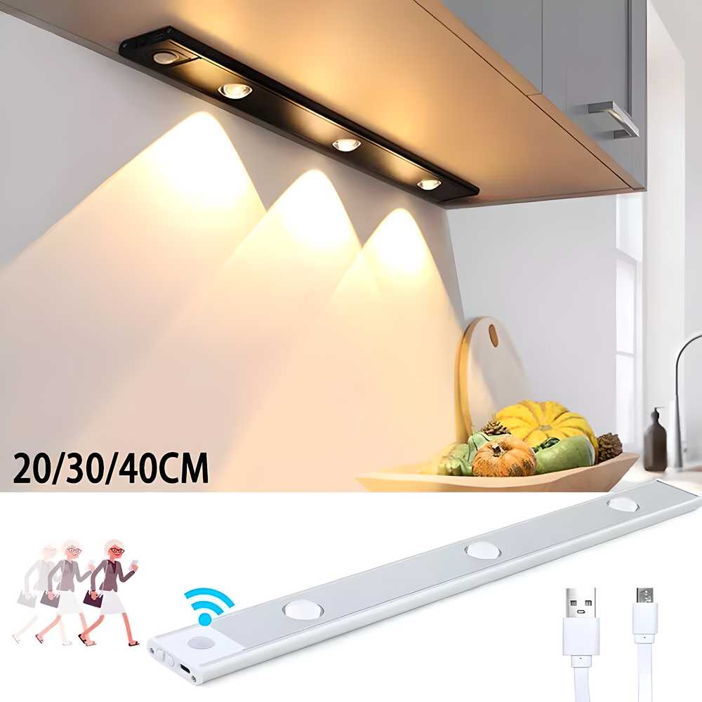 LED PIR Motion Sensor Cabinet Light – USB Rechargeable, Wireless & Energy Saving Vallinex Ventures