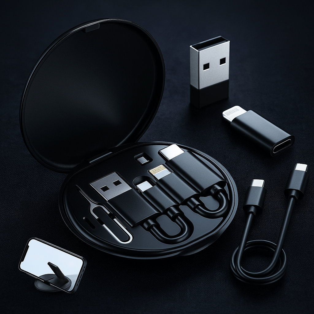 Travel Cable Set – Fast Charging USB Data Sync Cables for Phones, Tablets & Devices Vallinex Ventures
