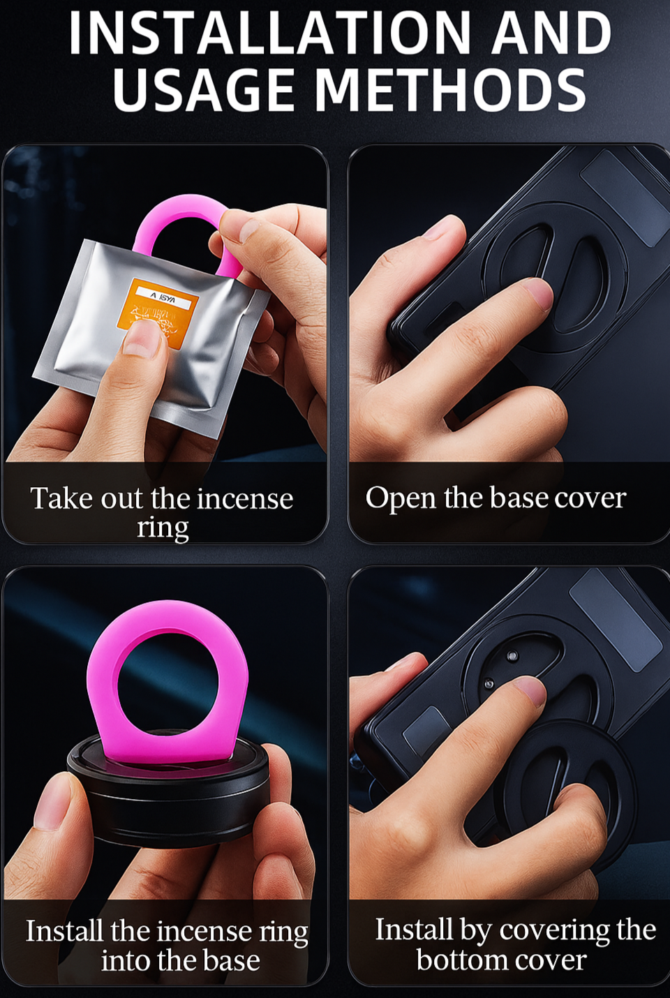 Mini Solar Car Air Freshener – Aromatherapy Decoration Rotating Perfume Diffuser Vallinex Ventures