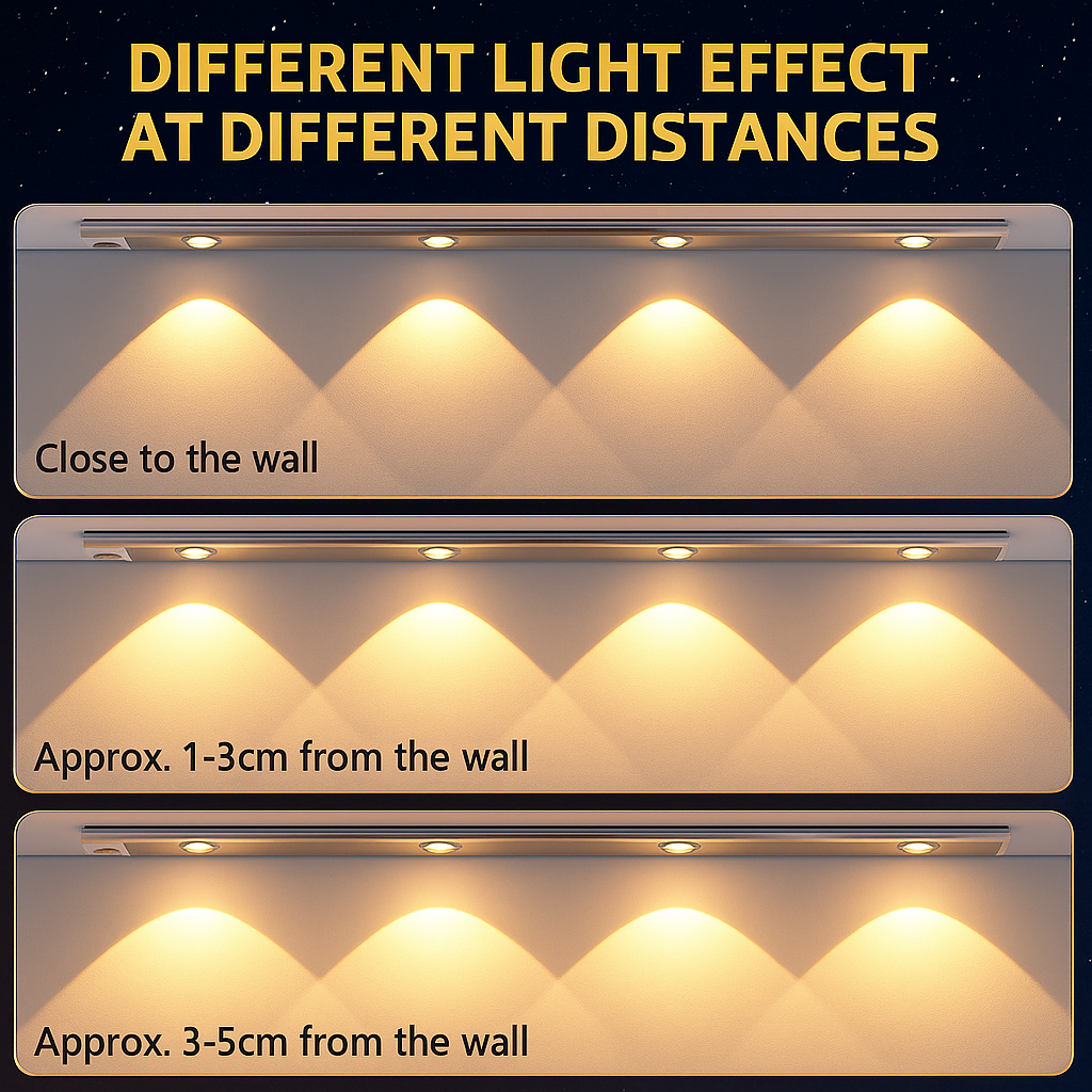 LED PIR Motion Sensor Cabinet Light – USB Rechargeable, Wireless & Energy Saving Vallinex Ventures
