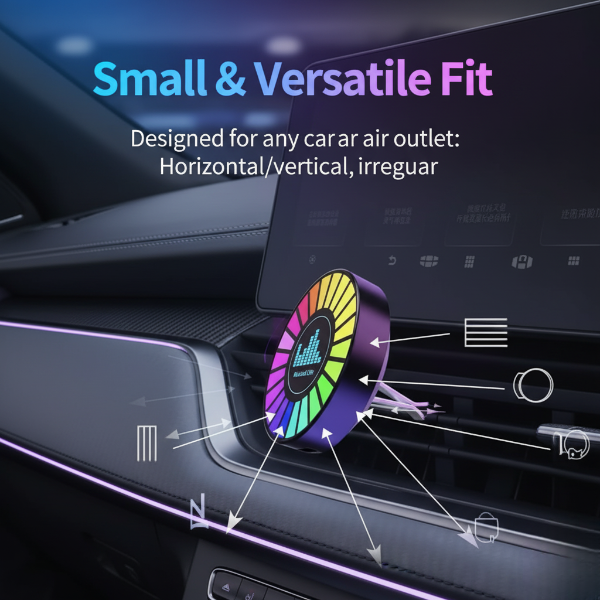 Car RGB Music Rhythm LED Light – Sound Activated Ambient Atmosphere Lamp with USB Vallinex Ventures
