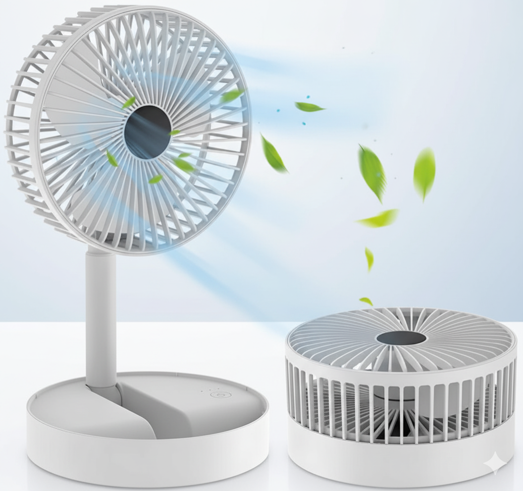 Portable Desk Fan – Rechargeable Quiet High-Speed Table Fan for Cooling Home & Office Vallinex Ventures