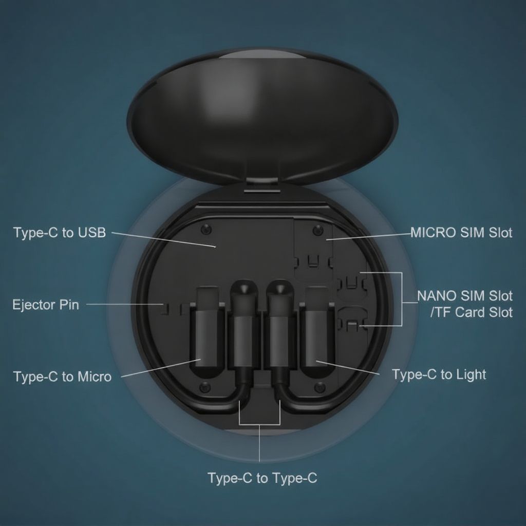 Travel Cable Set – Fast Charging USB Data Sync Cables for Phones, Tablets & Devices Vallinex Ventures