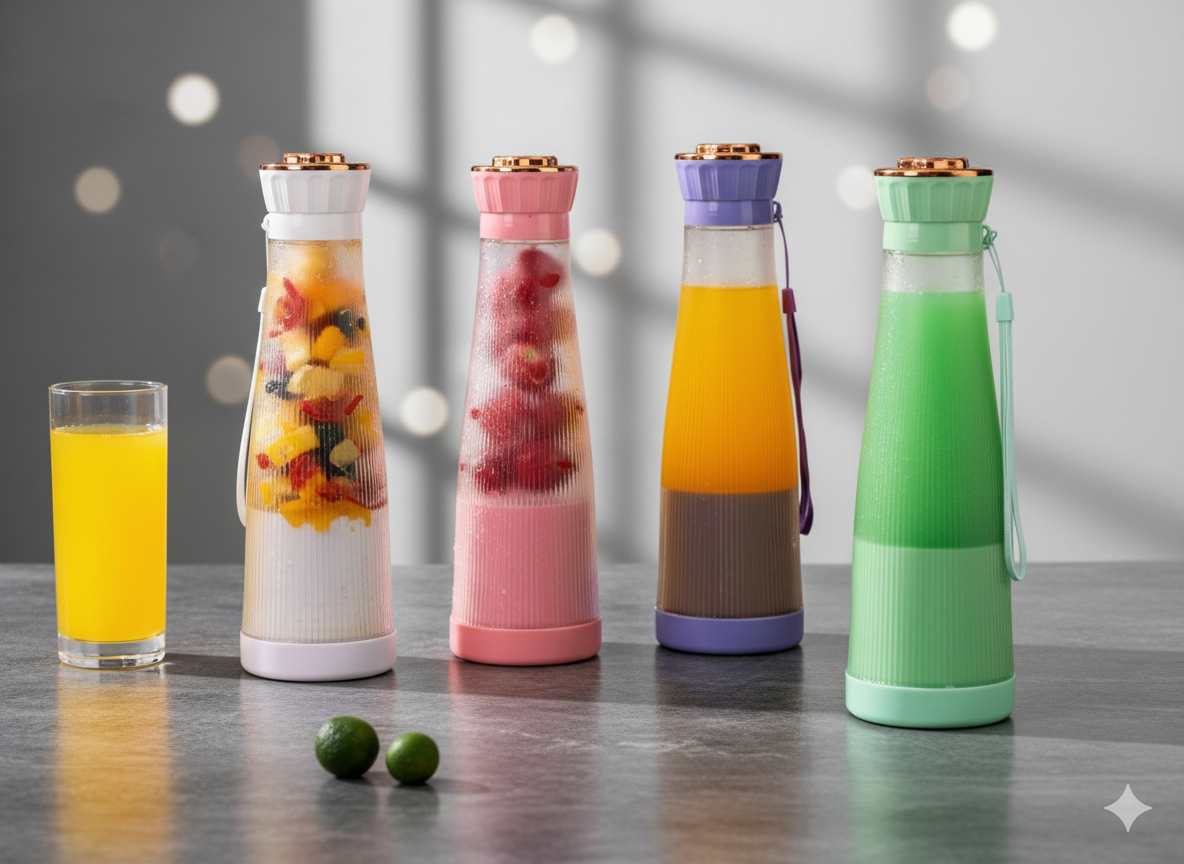 Portable Blender Juicer Cup – USB Rechargeable Smoothie Maker with 6 Blades for Travel Vallinex Ventures