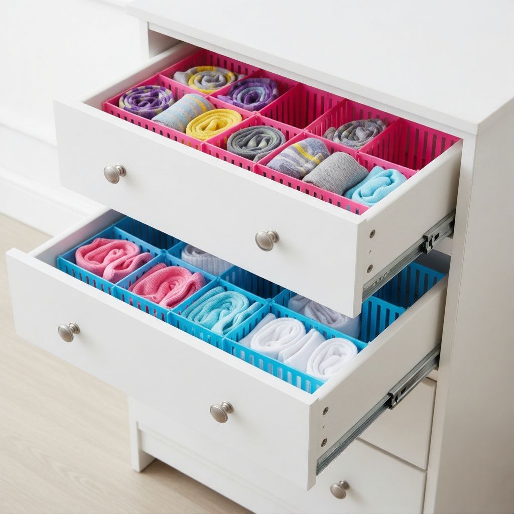 Drawer Organizer Dividers (8 Pcs) – Adjustable Storage for Clothes, Kitchen & Office Drawers Vallinex Ventures