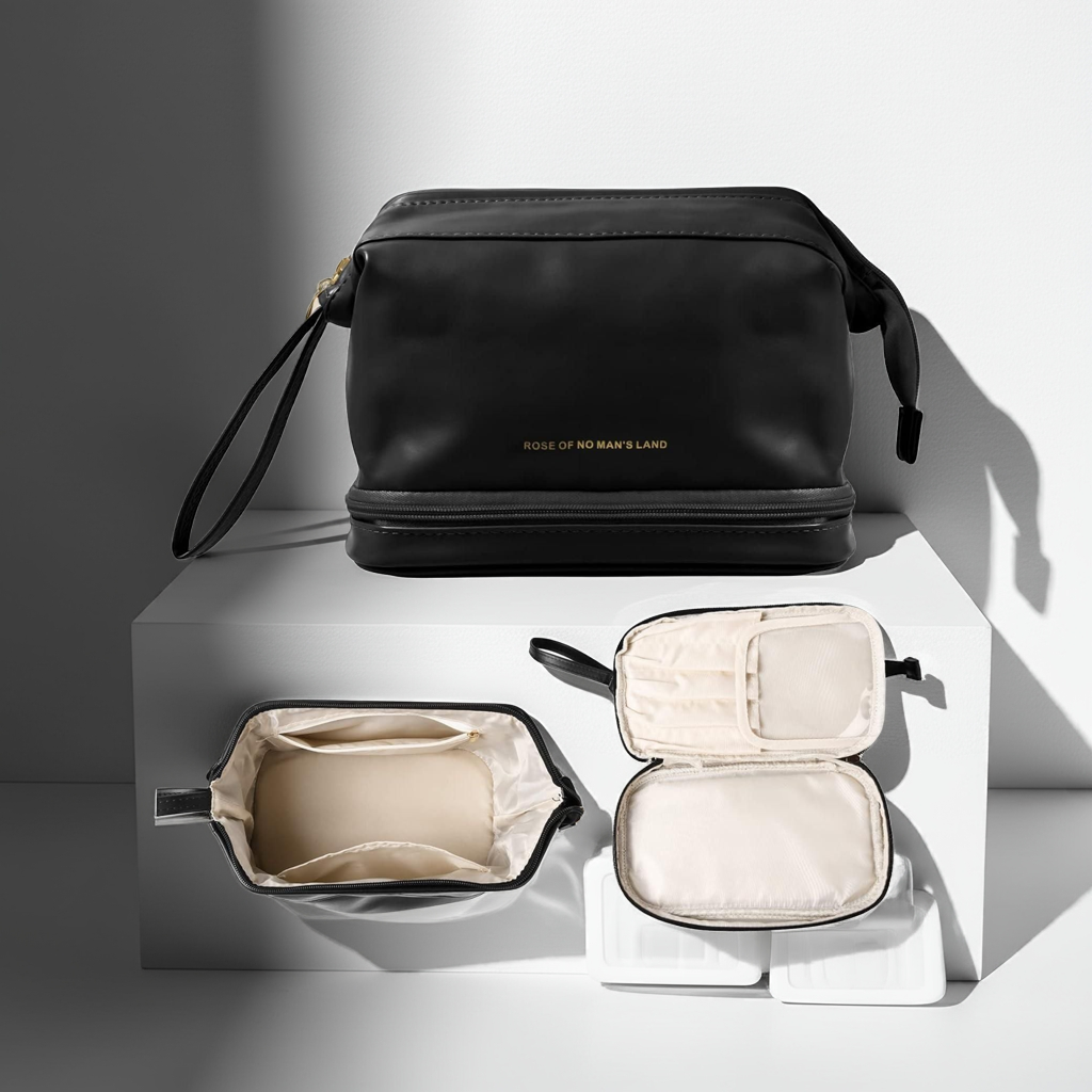 Large Makeup Bag – Travel Cosmetic Organizer Case with Compartments for Toiletries & Beauty Vallinex Ventures