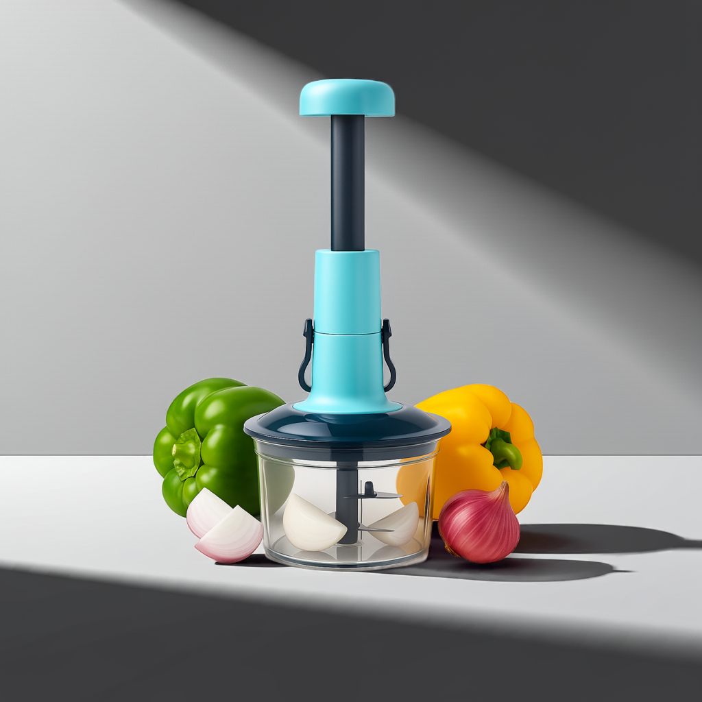Manual Food Chopper – Hand Pull Vegetable Cutter & Salad Processor for Kitchen Use Vallinex Ventures