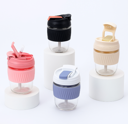 Glass Tumbler with Straw – Reusable Leakproof Drinking Cup for Coffee, Juice & Smoothies Vallinex Ventures