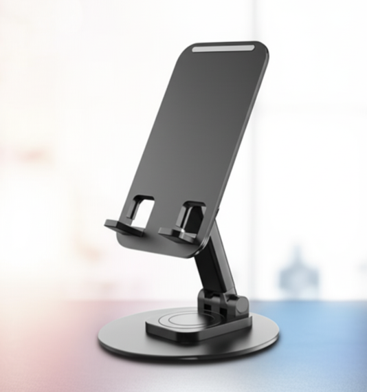 Adjustable Mobile Phone Stand – 360° Rotating Desk Holder with Height & Angle Adjustment Vallinex Ventures