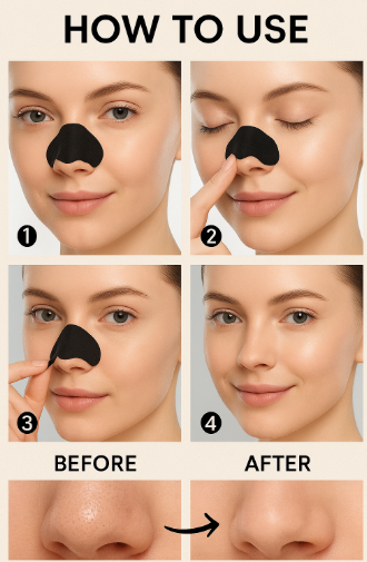 Blackhead Remover Nose Strips – Charcoal Pore Cleansing Strips for Face Care (Pack of 20) Vallinex Ventures