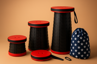 Folding Stool – Portable Telescopic Adjustable Seat for Travel, Camping & Outdoors Vallinex Ventures