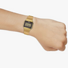 Casio Unisex-Adult Vintage Gold Digital Dial Gold Stainless Steel Band